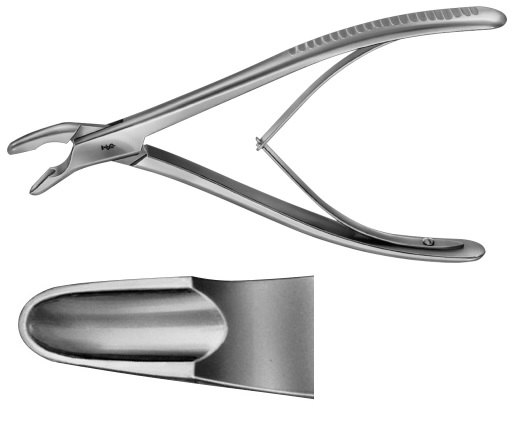 AE-FO467R, TROTTER, BONE RONGEUR, CURVED TO SIDE, 205 mm, 8"