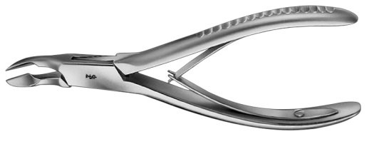 AE-FO601R, BONE CUTTING FORCEPS, CURVED, 130 mm, 5 1/8"