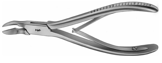 AE-FO602R, BONE CUTTING FORCEPS, CURVED, 170 mm, 6 3/4"