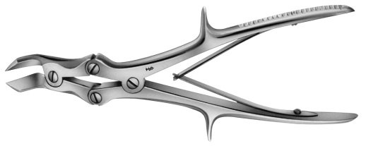 AE-FO649R, LISTON-KEY, BONE CUTTING FORCEPS, S-SHAPED FOR POSTERIOR RIB ENDS 255 mm, 10"