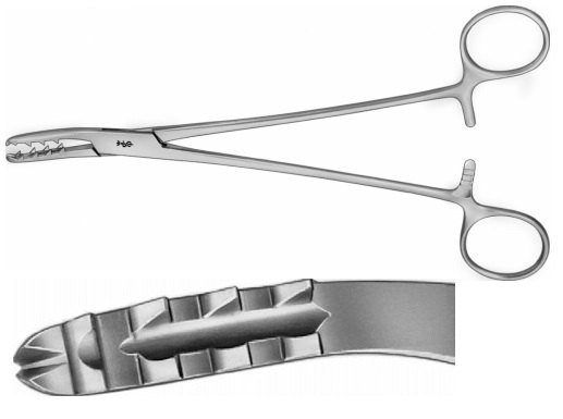 AE-FO808R, BIRCHER-GANSKE, MENISCUS FORCEPS, CURVED, 200 mm, 8"