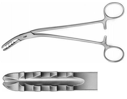 AE-FO810R, BIRCHER-GANSKE, MENISCUS FORCEPS, CURVED, 200 mm, 8"
