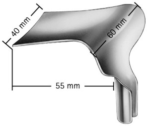 AE-EL748R, SCHERBACK, VAGINAL SPECULA, BLADE ONLY FOR EL746R, 80X45-70MM 80 x 45-70 mm