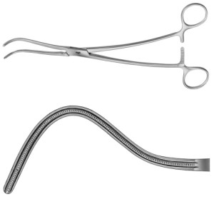 AE-FB522R, DE BAKEY-HARKEN, ATRAUMATA -VASCULAR CLAMP, 86 MM, 245 mm, 9 3/4"