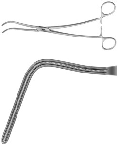 AE-FB524R, DE BAKEY-HARKEN, ATRAUMATA VASCULAR CLAMP, 86 MM, 245 mm, 9 3/4"