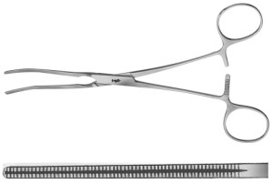 AE-FB712R, COOLEY, ATRAUMATA VASCULAR CLAMP, STRAIGHT, 52 MM, 170 mm, 6 3/4"