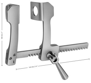AE-FC041A, FINOCHIETTO, RIB SPREADER, ALUMINUM, BLADES 28X30MM