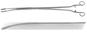 AE-FC048R, ALLENBERG, VASCULAR PROSTHESIS DRAW-IN FORCEPS, CURVED, 540 mm, 21 1/2"