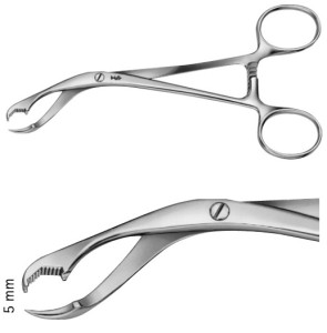 AE-FO180R, VERBRUGGE BONE HOLDING FORCEPS, EXTRA SMALL, 5 MM, 175 mm, 7"