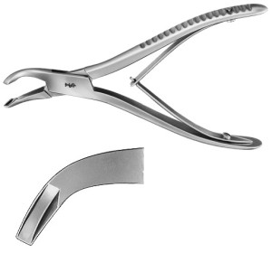 AE-FO408R, SCHWARZ, BONE RONGEUR, 145 mm, 5 3/4"