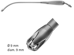 AE-GF946R, DE BAKEY, SUCTION CANNULA with central bore 3,0 mm 275 mm, 10 3/4"