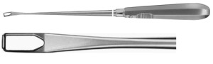 AE-FK854R, CASPAR, CURETTE, 4MM, TOOTHED, 250 mm, 10"