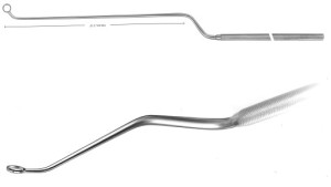 AE-FF617R, NICOLA, CURETTES, MALLEABLE, CUTTING TO THE LEFT, DIAM 6,5 MM, 260 mm, 10 1/4"