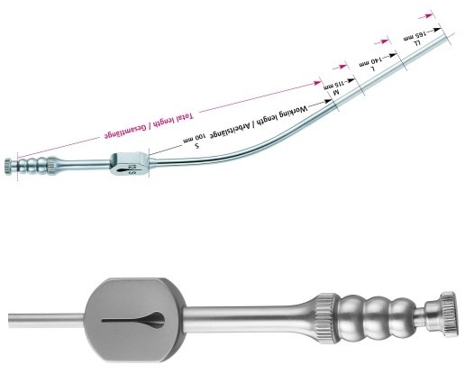 AE-GF392R, SUCTION TUBE, STYLE M, TIP SIZE 1,4 MM, 165 mm, 6 1/2
