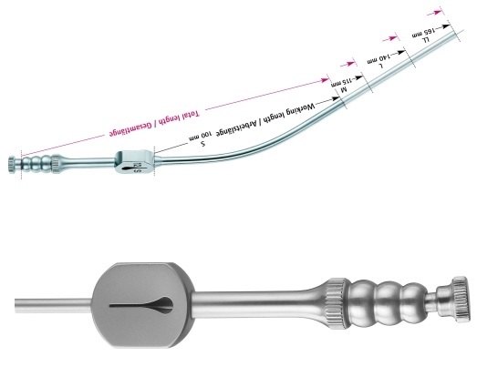 AE-GF407R, SUCTION TUBE, STYLE S, TIP SIZE 3,0 MM, 180 mm, 7