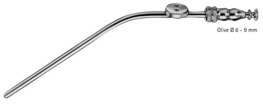 AE-GF925R, FRAZIER, SUCTION CANNULA, with finger cut-off and stylet, thumb piece 90° to curve, 180 mm, 7