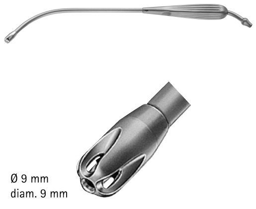 AE-GF946R, DE BAKEY, SUCTION CANNULA, with central bore 3,0 mm, 275 mm, 10 3/4