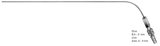 AE-OP361R, SUCTION CANNULA, with finger cut-off, thumb piece 90° to curve