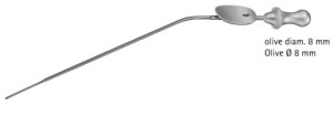 AE-GF757R, SCHUHKNECHT, SUCTION CANNULA, 0,5MM, CONNECTION FOR SUCTION HOSE 8MM 130 mm, 5 1/8, Olive Ø 8 mm