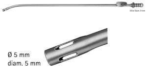 AE-GF948R, DE BAKEY, SUCTION CANNULA with finger cut-off and stylet, 270 mm, 10 3/4
