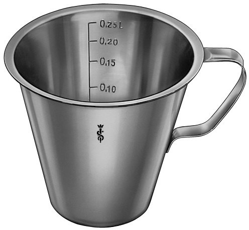 AE-JG516R, MEASURING CUP, WITH FOOT, GRADUATED, 0.25 L
