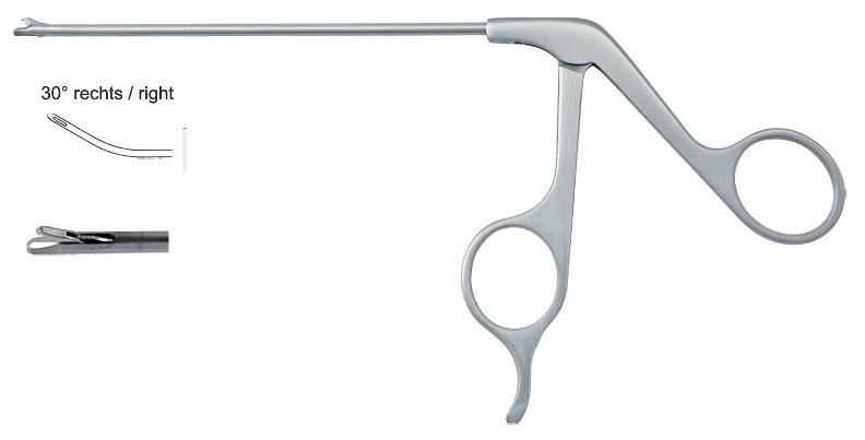 EC-370-2211P, Hook punch, Ø 2.7mm, blunt 5.0 x 1.6mm, 30° right