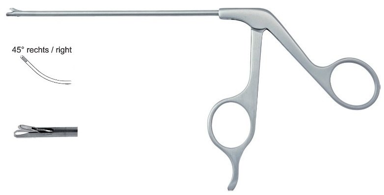 EC-370-2233PU, Hook punch, Ø 3.5mm, 15° up milled 5.0 x 1.6mm, 45° right