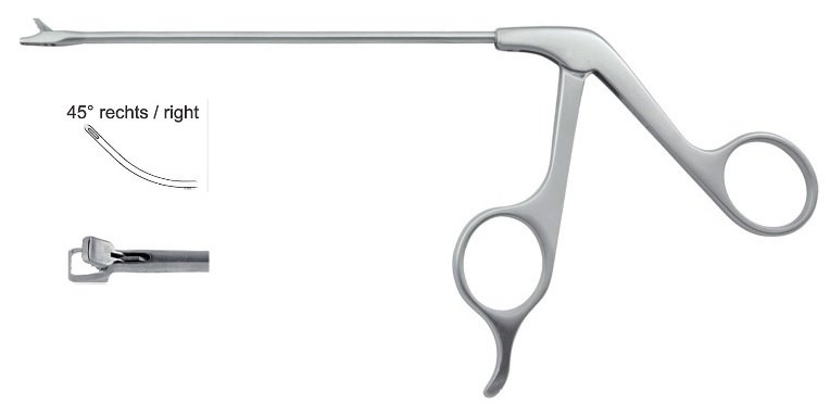 EC-370-2333LU, WIDE JAW PUNCH 15° up milled, large 5.0 x 4.5 mm, Ø 3.5mm, 45° right