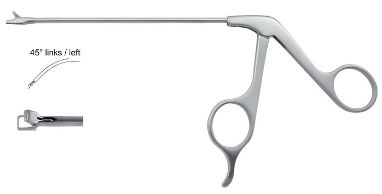 EC-370-2343L, Wide jaw Punch, large 5.0 x 4.5mm, Ø 3.5mm, 45° left