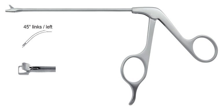 EC-370-2343LU, WIDE JAW PUNCH 15° up milled, large 5.0 x 4.5 mm, Ø 3.5mm, 45° left