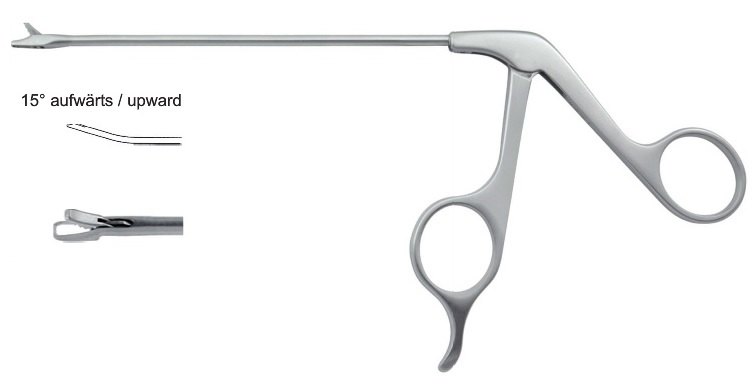 EC-370-2373S, Wide jaw Punch, small 5.0 x 2.5mm, Ø 3.5mm, 15° upward