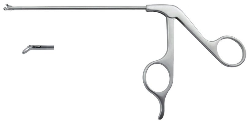 EC-370-2521, SCISSOR AND PUNCH, Ø 3.5 mm, with scoop, 45° left 4.5 x 1.6 mm