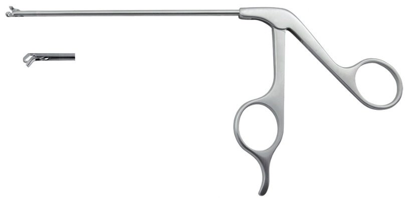 EC-370-2523, SCISSOR AND PUNCH, Ø 3.5 mm, without scoop, 45° left 4.5 x 1.6 mm