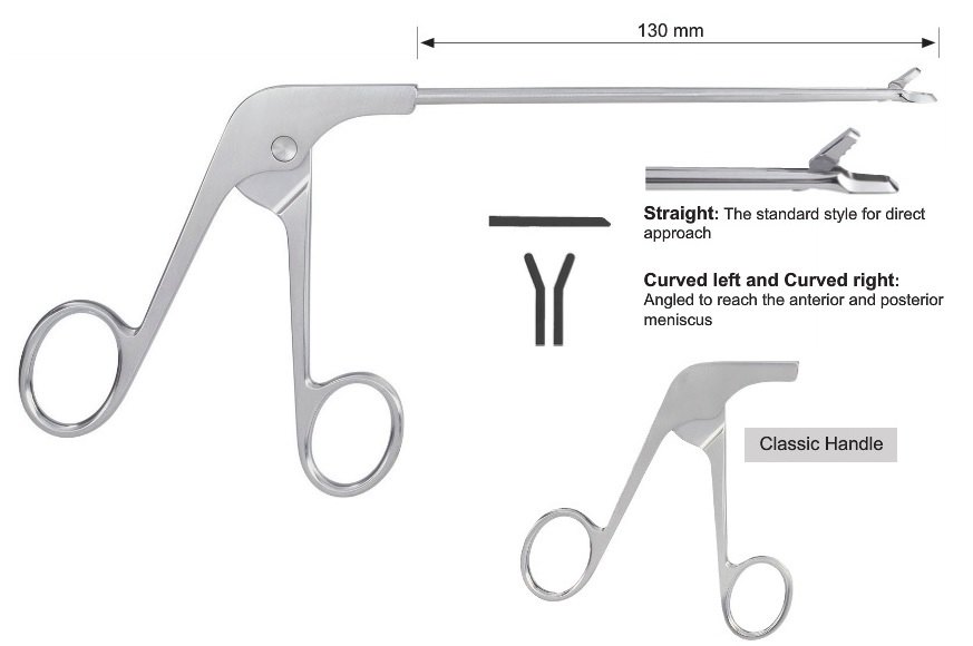 EC-371-1001, Basket punch, Duckbill, straight, medium, curved left, Tip profile 2.52 mm, Bite width 3.20 mm, Tip width 5.05 mm, Classic handle