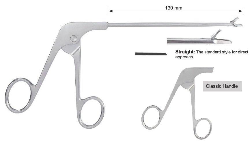 EC-371-1050, Basket punch, blunt nose, 1.0 mm straight, Tip profile 1.83 mm, Bite width 1.67 mm, Tip width 3.32 mm, Classic handle