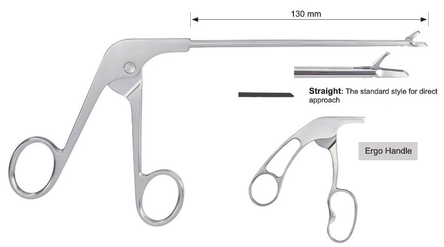 EC-371-2050, Basket punch, blunt nose, 1.0 mm straight, Tip profile 1.83 mm, Bite width 1.67 mm, Tip width 3.32 mm, Ergo handle
