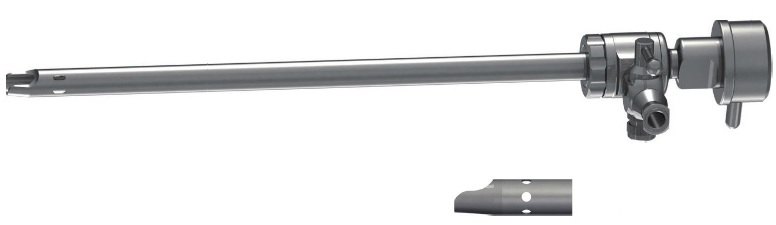 EC-373-57-136, Wolf – Sheath with one rotating stopcocks, scope Ø 4.0, scope length 136, outer Ø 6.5, universal tip