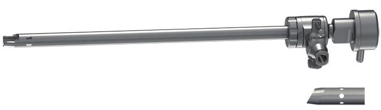 EC-373-58-136, Wolf – Sheath with one rotating stopcocks, scope Ø 4.0, scope length 136, outer Ø 6.5, 30° tip