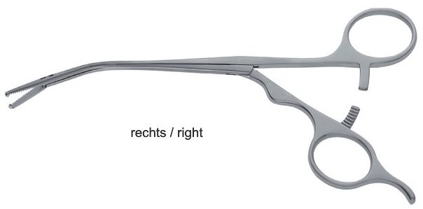 EC-570-5020R, Tendon grasping forceps, right, 190 mm