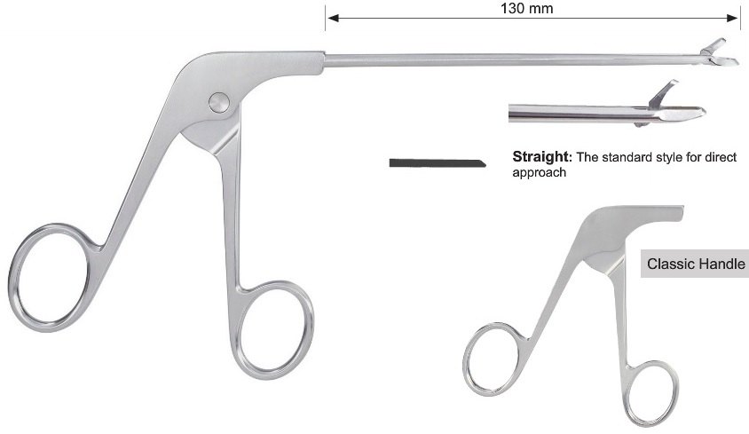EC-371-1080, Basket punch, scoop, 1.0 mm, straight, tip profile 2.28 mm, bite width 1.59 mm, tip width 3.25 mm, classic handle