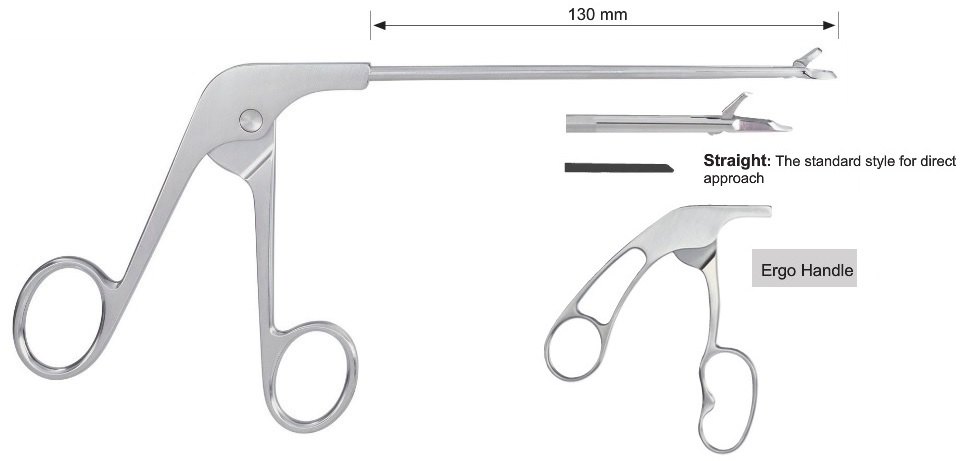 EC-371-2040, Basket Punch, Meniscal elevator, 1.3 mm, straight, Ergo handle