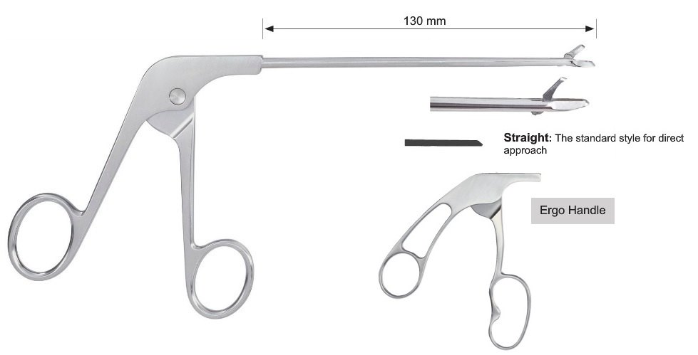 EC-371-2070, Basket punch, posterior, straight, Tip profile 2.46 mm, Bite width 2.18 mm, Tip width 4.0 mm, Ergo handle