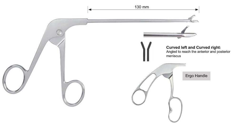 EC-371-2071, Basket punch, posterior, curved left, Tip profile 2.46 mm, Bite width 2.18 mm, Tip width 4.0 mm, Ergo handle