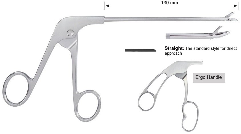 EC-371-2100, Basket punch, scoop, 2.7mm, straight, tip profile 2.28 mm, bite width 1.77 mm, tip width 3.58 mm, ergo handle