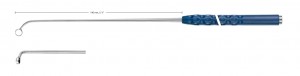 AE-FA034R, TREND – Curette HARDY, diameter 4.0 mm, 90° angled, long neck, Working length: 140 mm, 5 1⁄2”, Total length: 265 mm, 10 1⁄2”