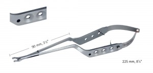 AE-FE305K, DOUBLE BAYONET CLIP APPLIER, FOR STANDARD CLIPS, COLORED BUTTON IN HANDLE: BLACK, WITHOUT LATCH, 90MM, LENGTH 225MM