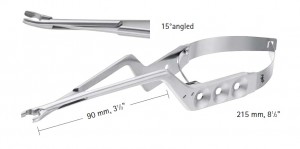 AE-FE575K, PHYNOX YASARGIL CLIP APPLIER, FOR PHYNOX MINI CLIPS, ANGLED 15 DEGREES, 90MM, LENGTH 215MM