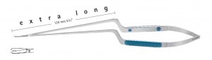 AE-FM162R, SENSATION micro Scissors, upwards curved, Blunt/Blunt, Extra long, working length 135mm, total length 260mm
