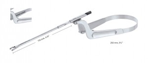 AE-FT496T, XS CLIP APPLIER FORCEPS, TITANIUM, FOR STANDARD CLIPS, 110MM, LENGTH 250MM