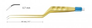 AE-GK777R, Bipolar Yasargil Forceps, 45 degrees, tip 0.7mm, working length 95mm, total length 215mm